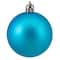 60ct Shatterproof Turquoise Blue 4-Finish Ball Ornaments
